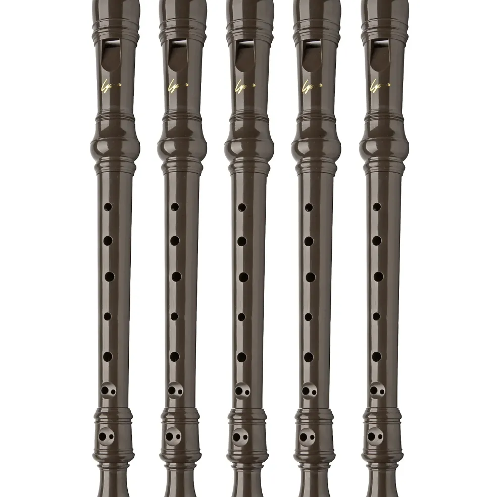 Lyons 3-Piece Recorder Baroque Fingering Brown 5-Pack