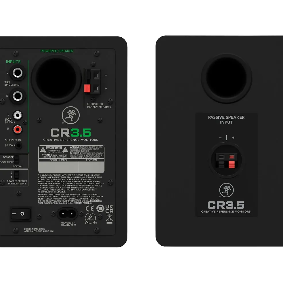 Mackie CR3.5 3.5" Powered Studio Monitors w/ Tone Control (Pair)