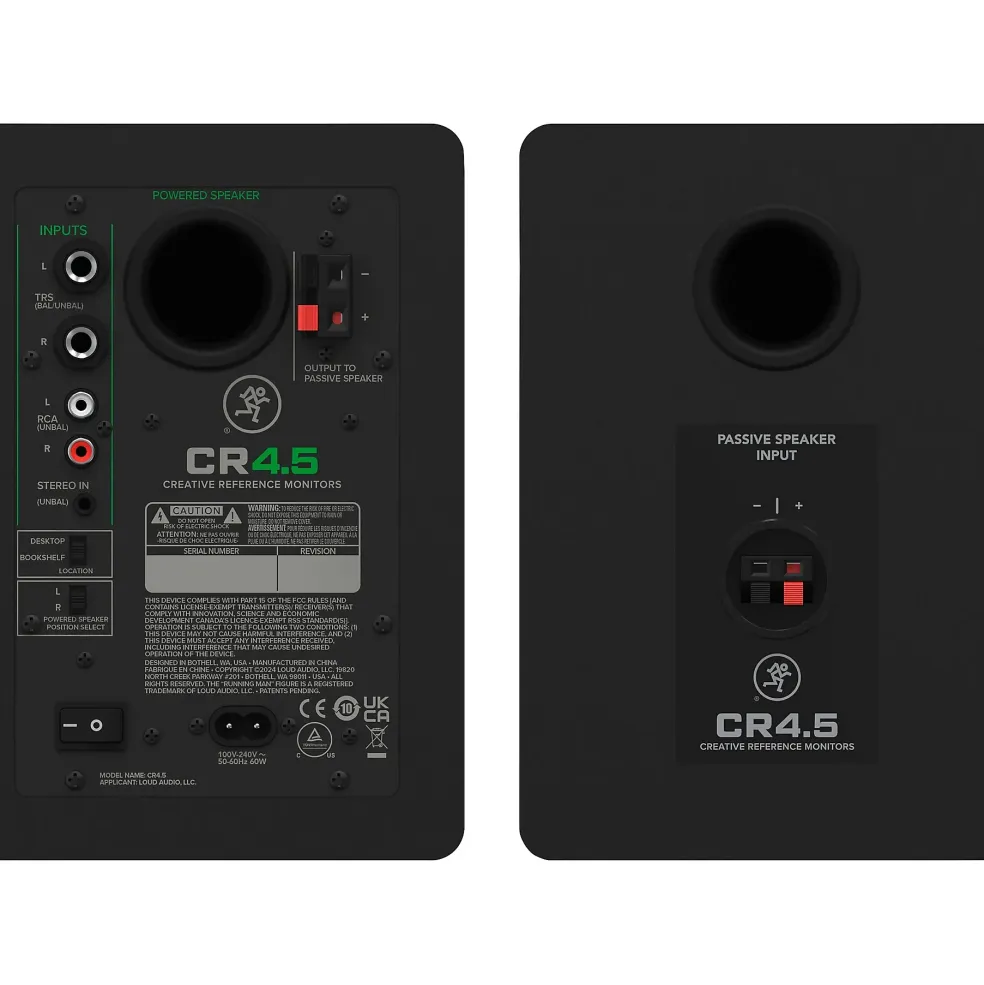Mackie CR4.5 4.5" Powered Studio Monitors w/ Tone Control (Pair)