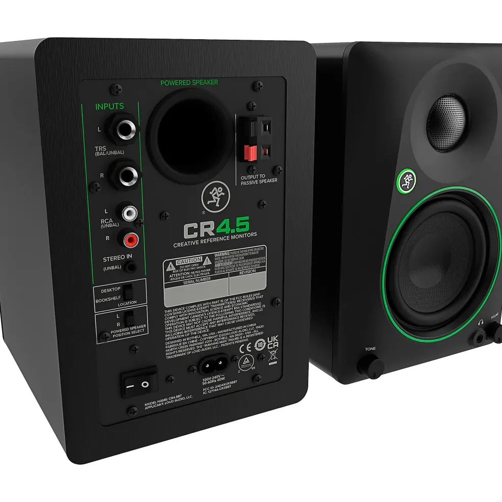 Mackie CR4.5 4.5" Powered Studio Monitors w/ Tone Control (Pair)