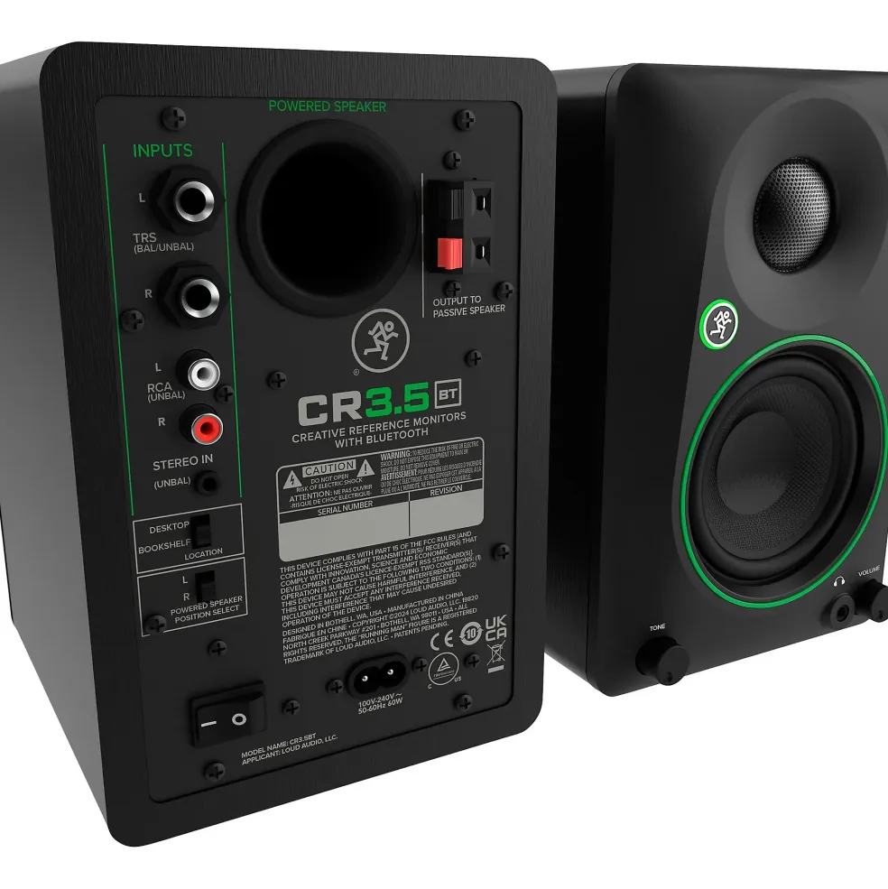 Mackie CR3.5BT 3.5" Powered Studio Monitors w/ Tone Control and Bluetooth (Pair)