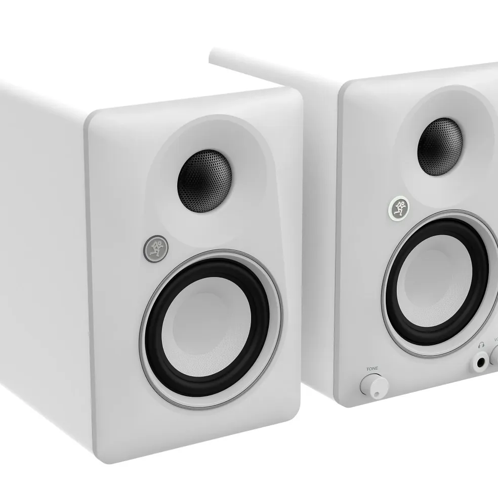 Mackie CR3.5BT-LTD-WHT 3.5" Limited Edition White Powered Studio Monitors w/ Tone Control and Bluetooth (Pair)