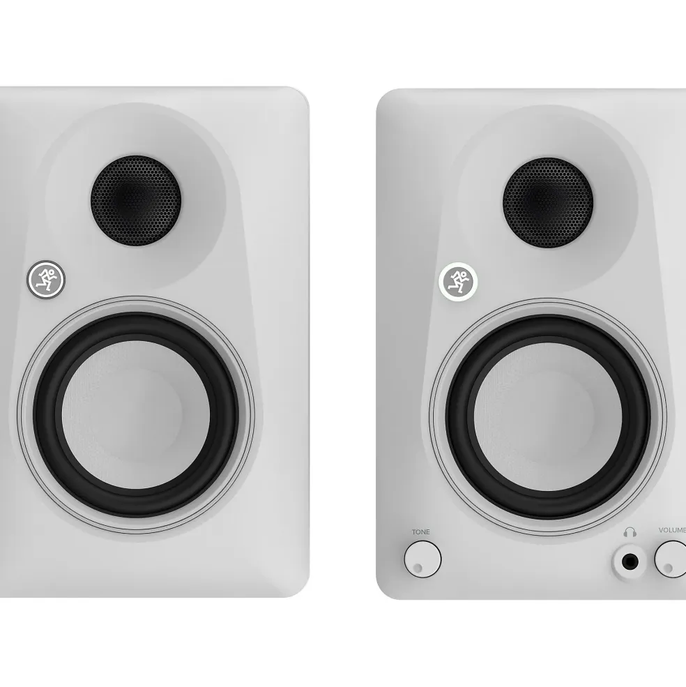 Mackie CR3.5BT-LTD-WHT 3.5" Limited Edition White Powered Studio Monitors w/ Tone Control and Bluetooth (Pair)