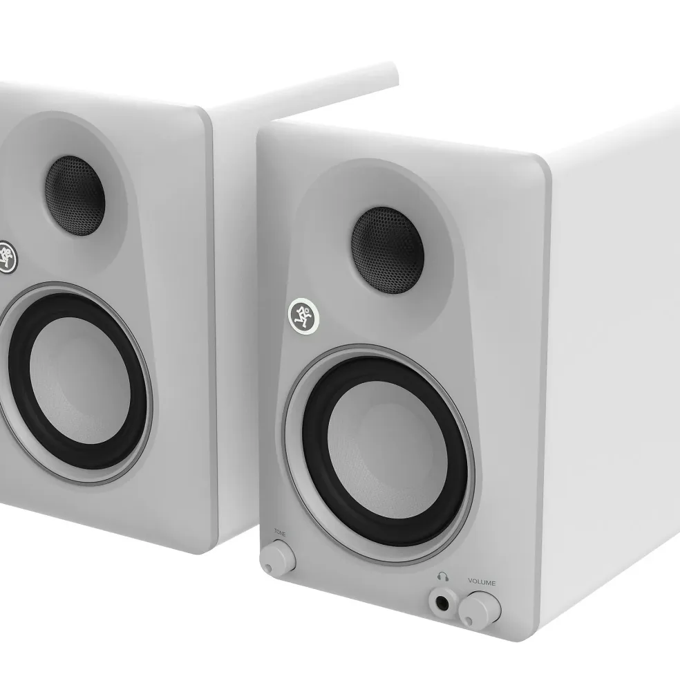Mackie CR3.5BT-LTD-WHT 3.5" Limited Edition White Powered Studio Monitors w/ Tone Control and Bluetooth (Pair)