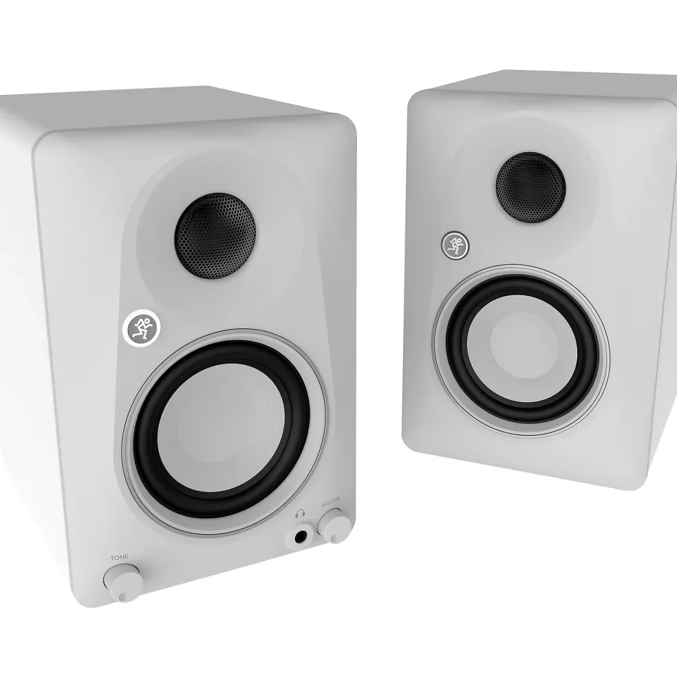 Mackie CR3.5BT-LTD-WHT 3.5" Limited Edition White Powered Studio Monitors w/ Tone Control and Bluetooth (Pair)