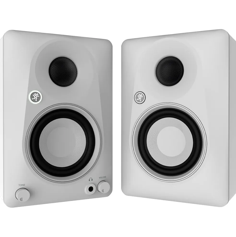 Mackie CR3.5BT-LTD-WHT 3.5" Limited Edition White Powered Studio Monitors w/ Tone Control and Bluetooth (Pair)