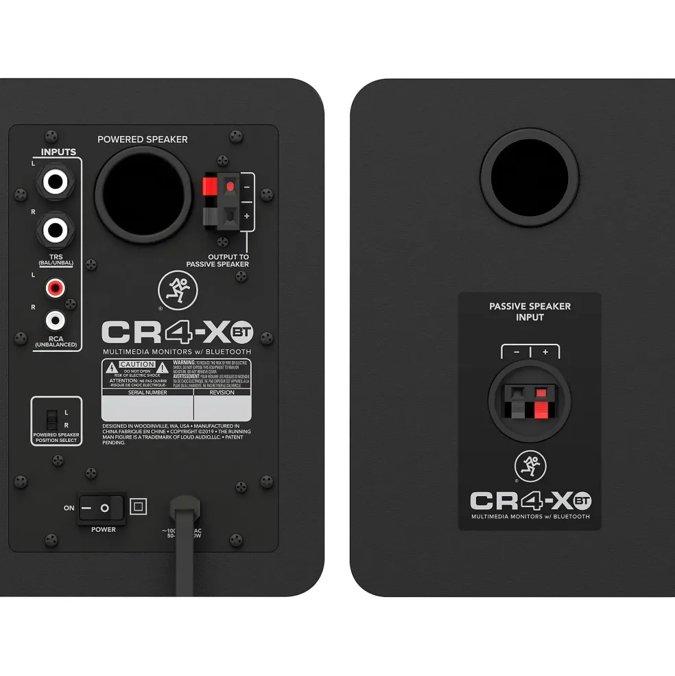 Mackie CR4-XBT 4" Active 50W Multimedia Monitors With Bluetooth, Pair