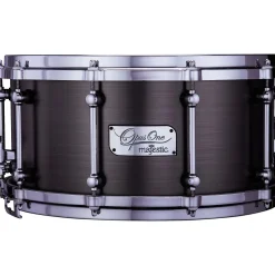 Majestic Opus One Cast Iron Concert Snare Drum 14 x 7 in. Antique Nickel Brushed