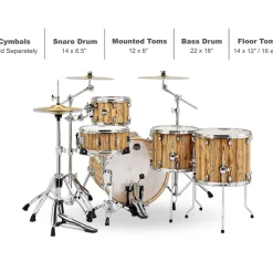 Mapex Limited Edition Mars Series 5 Piece Crossover Shell Pack With 22