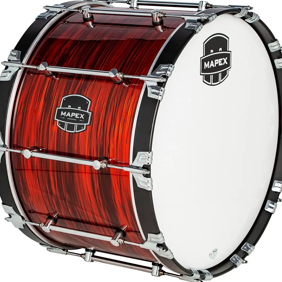 Mapex Quantum Mark II Drums on Demand Series Red Ripple Bass Drum 18 in.