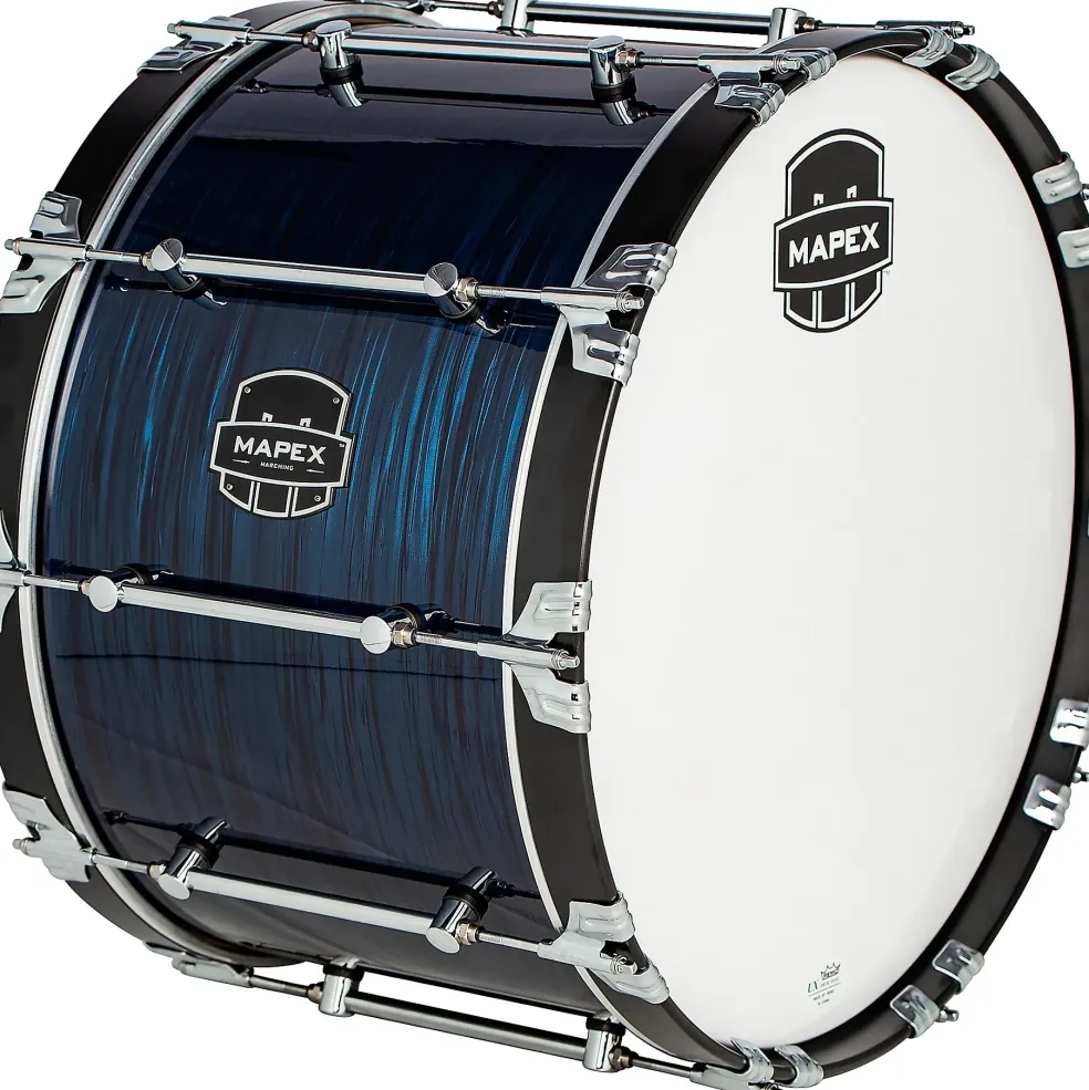Mapex Quantum Mark II Drums on Demand Series Navy Ripple Bass Drum 24 in.
