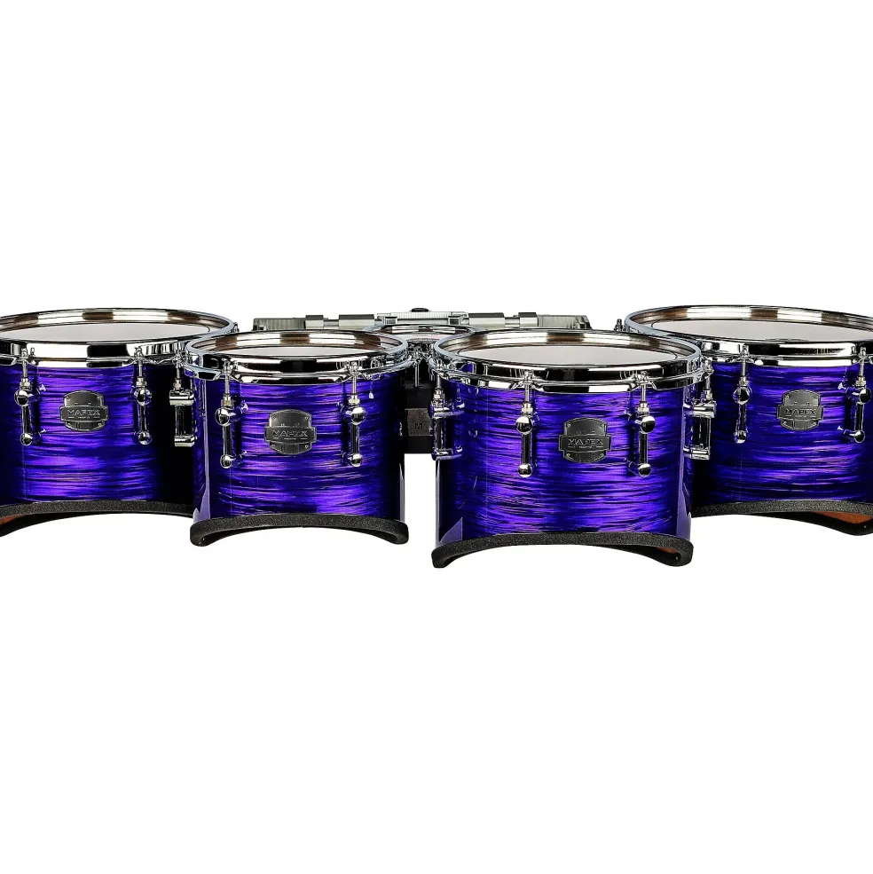 Mapex Quantum Mark II Drums on Demand Series California Cut Tenor Small Marching Quint 6, 8, 10, 12, 13 in. Purple Ripple