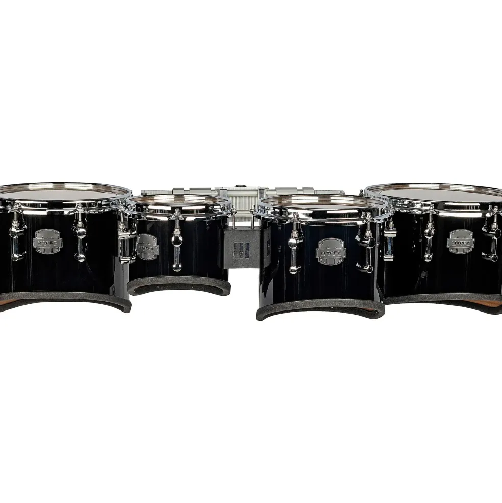 Mapex Quantum Mark II Series California Cut Tenor Small Marching Quad 8, 10, 12, 13 in. Gloss Black