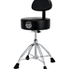 Mapex Round Top Drum Throne With Backrest and Double-Braced Quad Legs