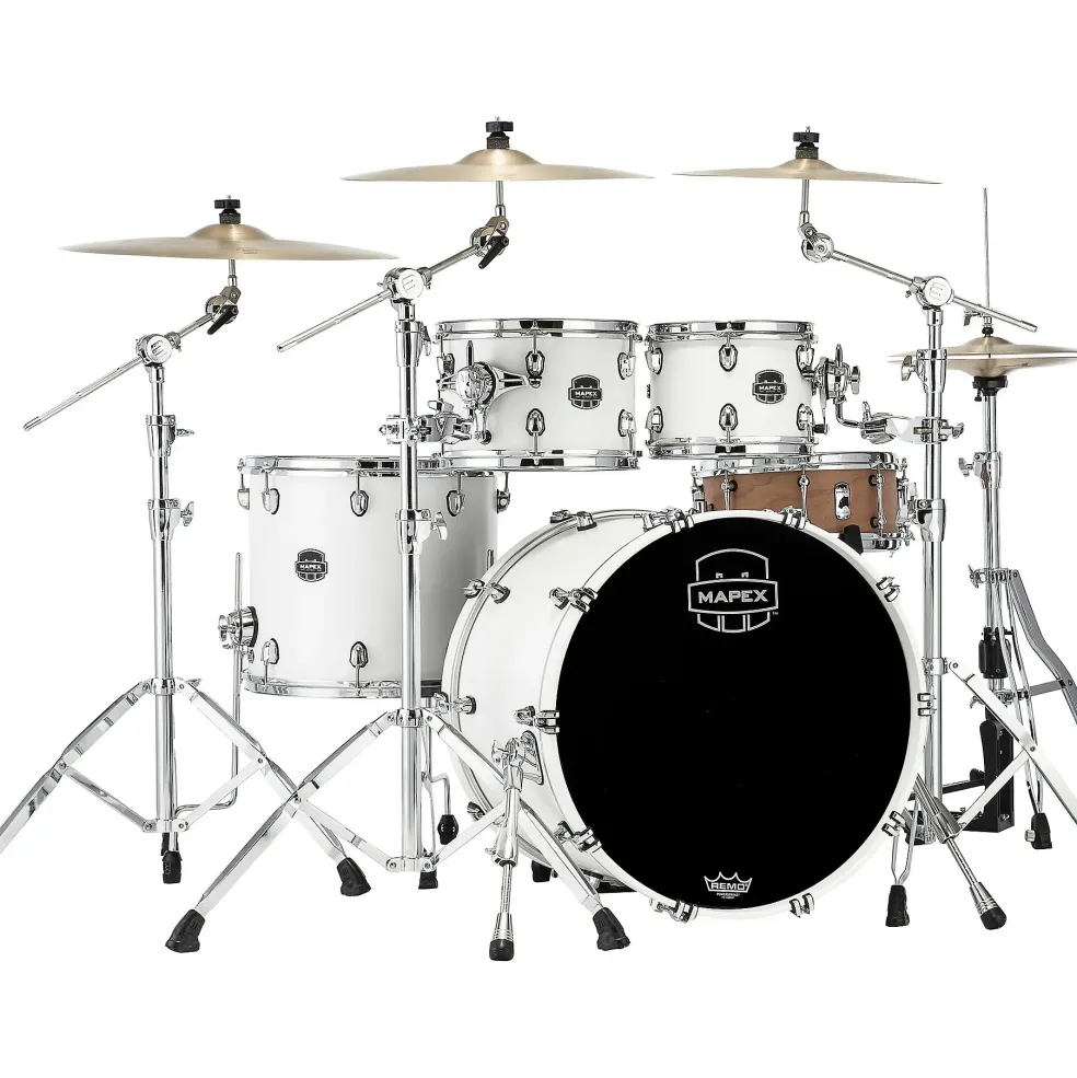 Mapex Saturn Rock 4-Piece Shell Pack With 22" Bass Drum Satin White