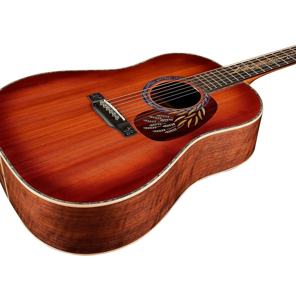 Martin Limited-Edition Hops and Barley Dreadnought Acoustic Guitar Toasted Burst