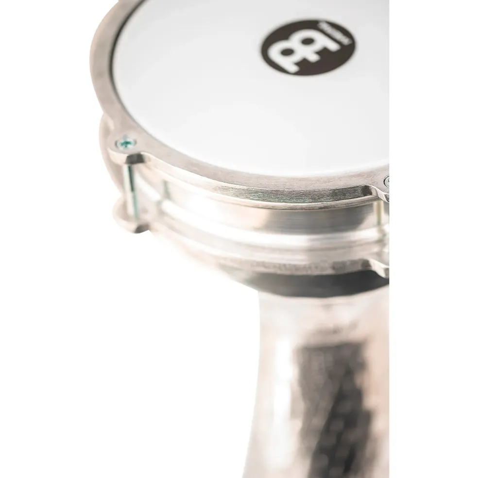 MEINL Aluminum Hand-Hammered Darbuka Silver 8 in.