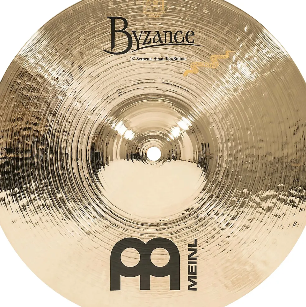 MEINL Byzance Brilliant Serpents Hi-Hat Cymbal Pair 13 in.