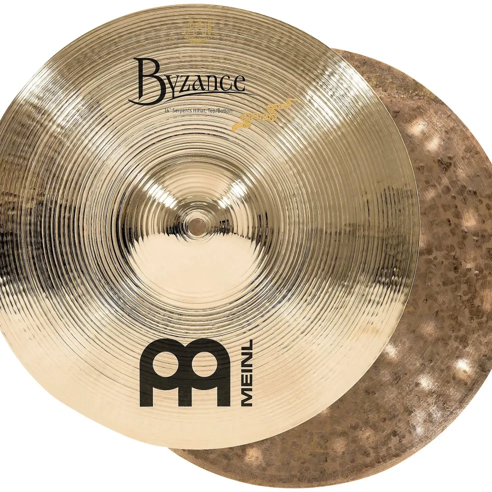 MEINL Byzance Brilliant Serpents Hi-Hat Cymbals 14 in.