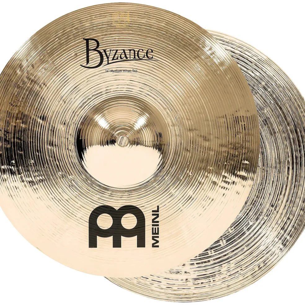 MEINL Byzance Medium Hi-Hat Brilliant Cymbals 14 in.