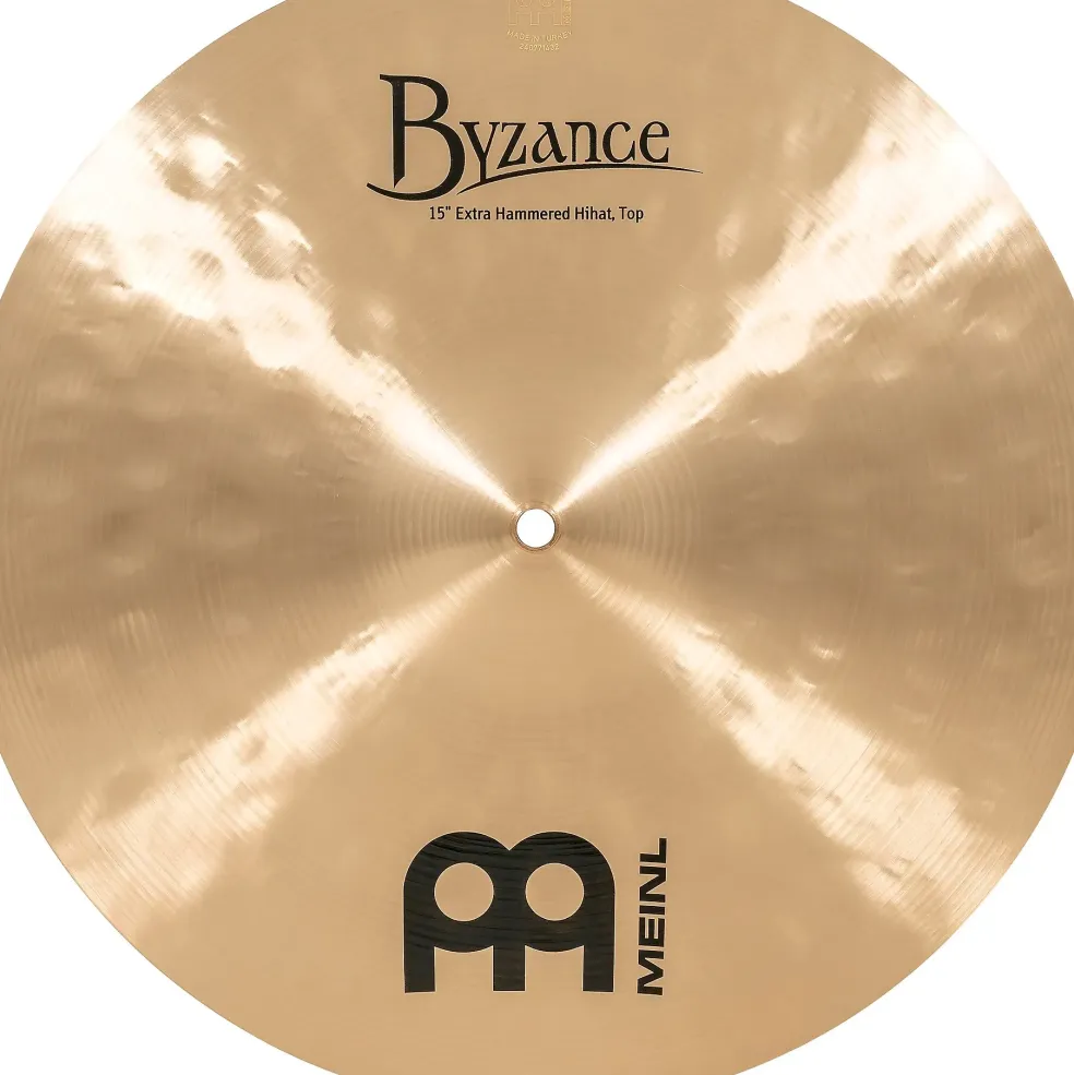 MEINL Byzance Traditional Extra Hammered Hi-Hat Cymbal Pair 15 in.