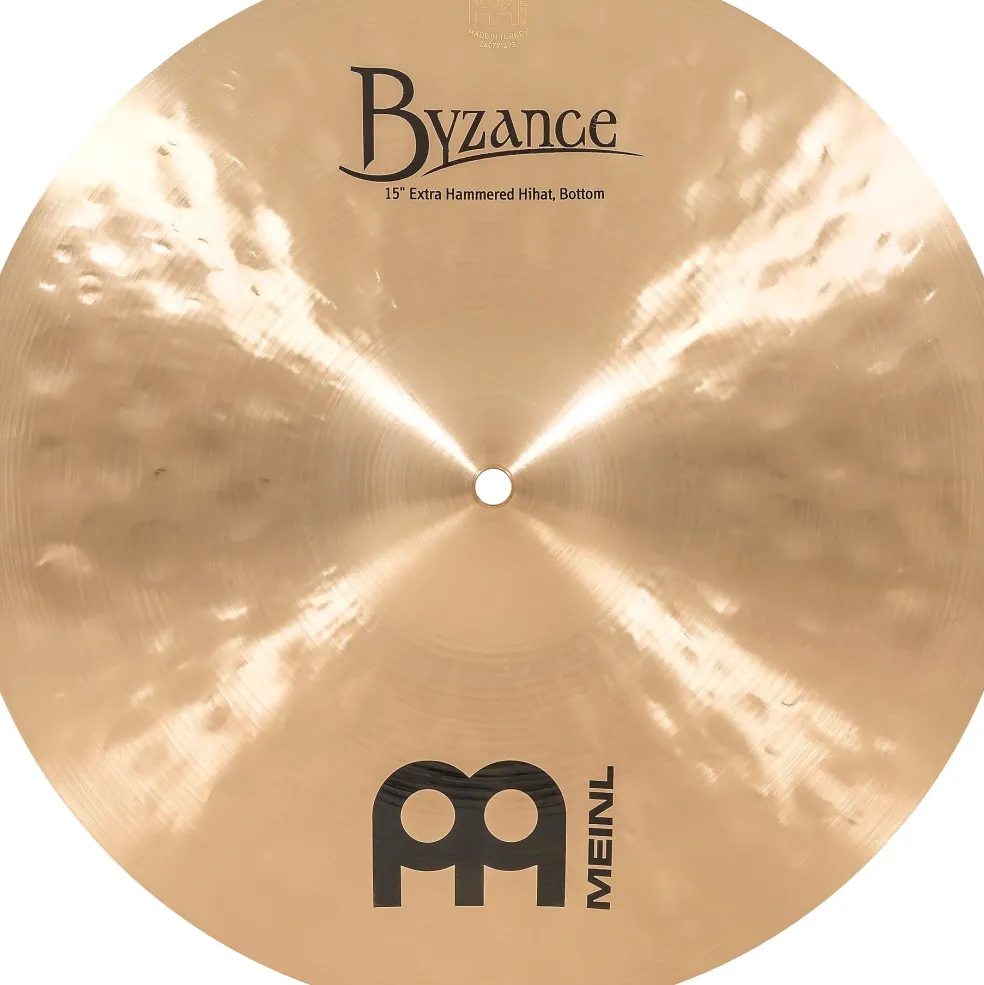 MEINL Byzance Traditional Extra Hammered Hi-Hat Cymbal Pair 15 in.