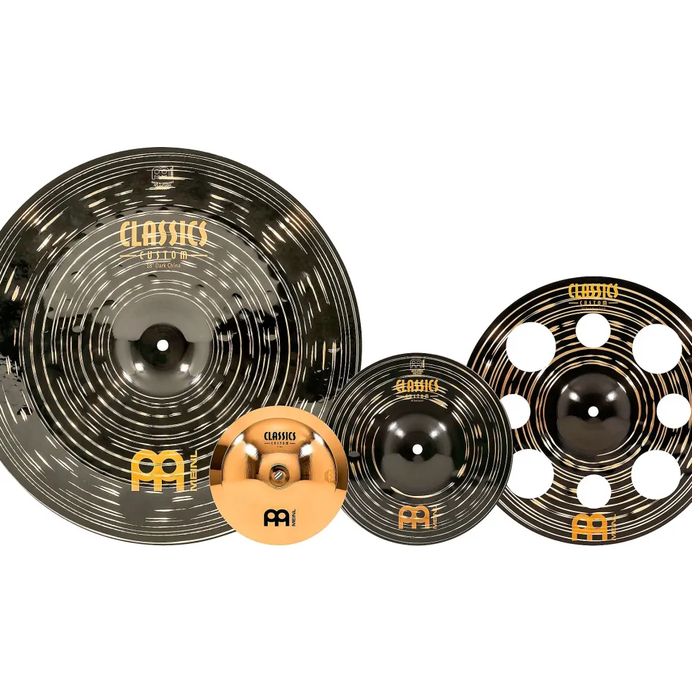 MEINL Classics Custom Dark Effects Cymbal Pack With Free 8" Brilliant Bell