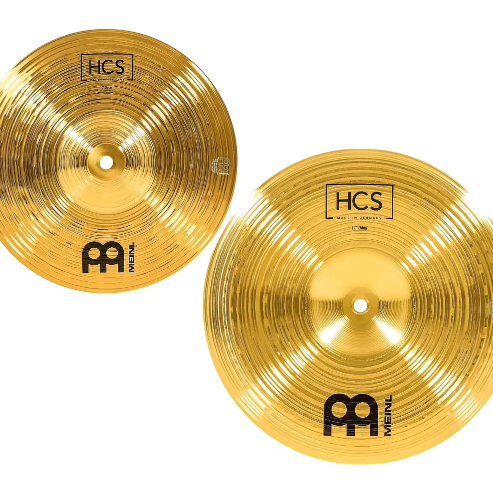 MEINL HCS-FX Splash and China Cymbal Effect Stack With Free Stacker 10 in. Splash and 12 in. China