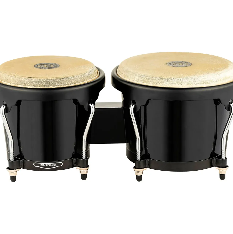 MEINL Headliner Fiberglass Bongo Black 6-3/4 in. and 7-1/2 in.