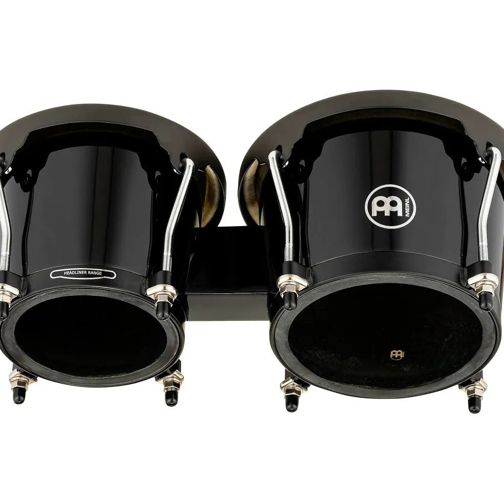 MEINL Headliner Fiberglass Bongo Black 6-3/4 in. and 7-1/2 in.