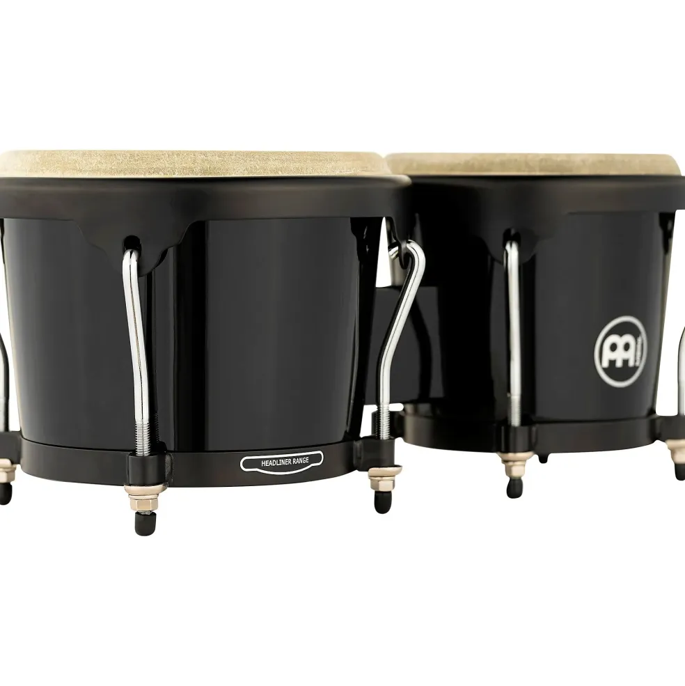 MEINL Headliner Fiberglass Bongo Black 6-3/4 in. and 7-1/2 in.
