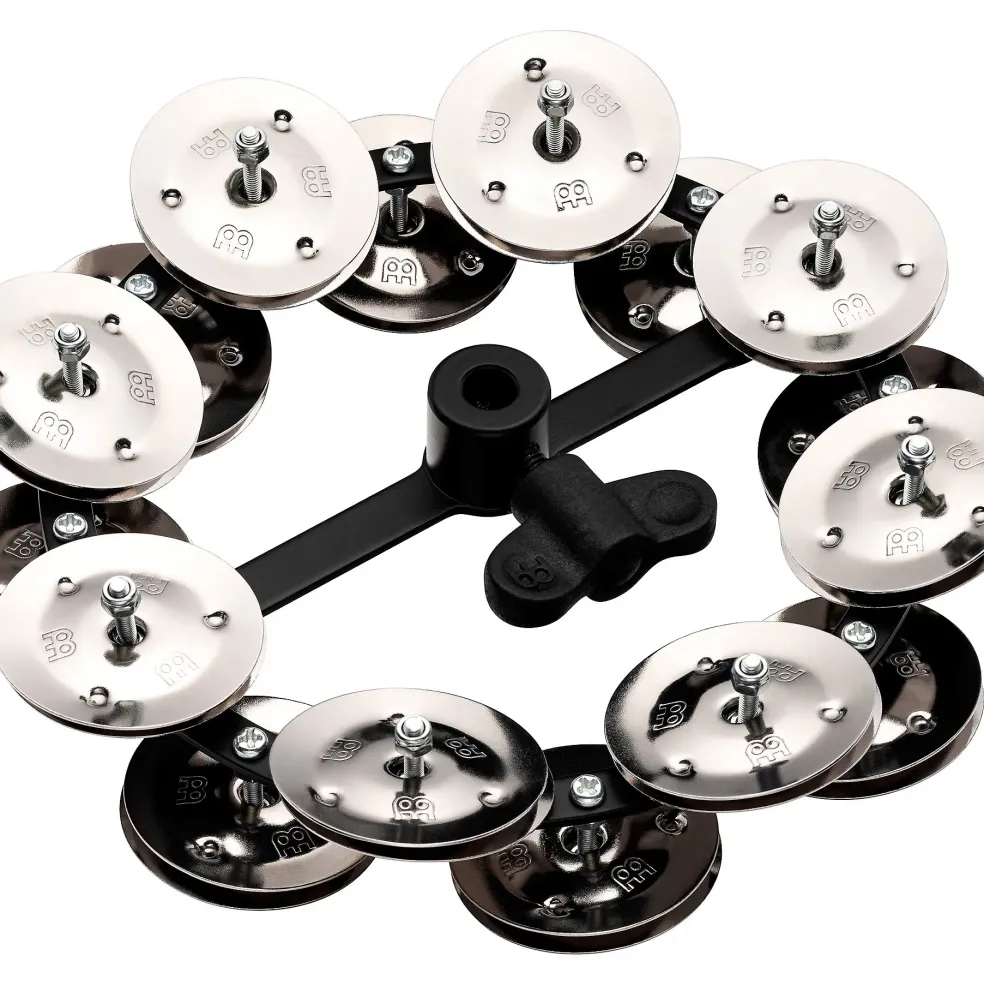 MEINL Headliner Hi Hat Tambourine Steel Jingles Black 2 Row