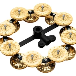 MEINL Headliner Series Hand Hammered Brass Jingles Hi-Hat Tambourine Double Row