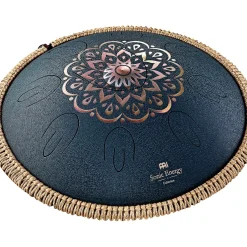 MEINL Sonic Energy 16" Engraved Octave Steel Tongue Drum, Navy Blue
