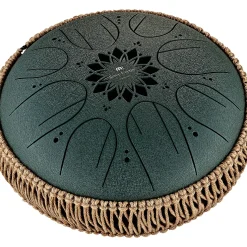 MEINL Sonic Energy F# Minor Octave Steel Tongue Drum Dark Green
