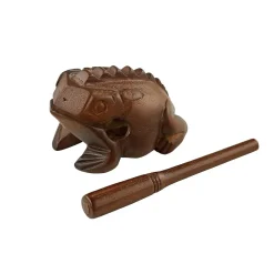 MEINL Wood Frog Hand Percussion Instrument Brown Medium