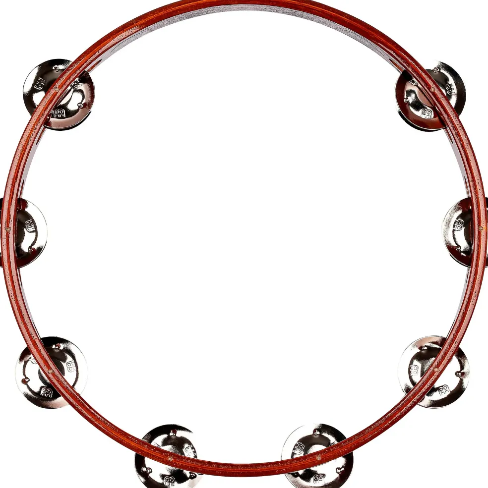 MEINL Wood Tambourine One Row Steel Jingles