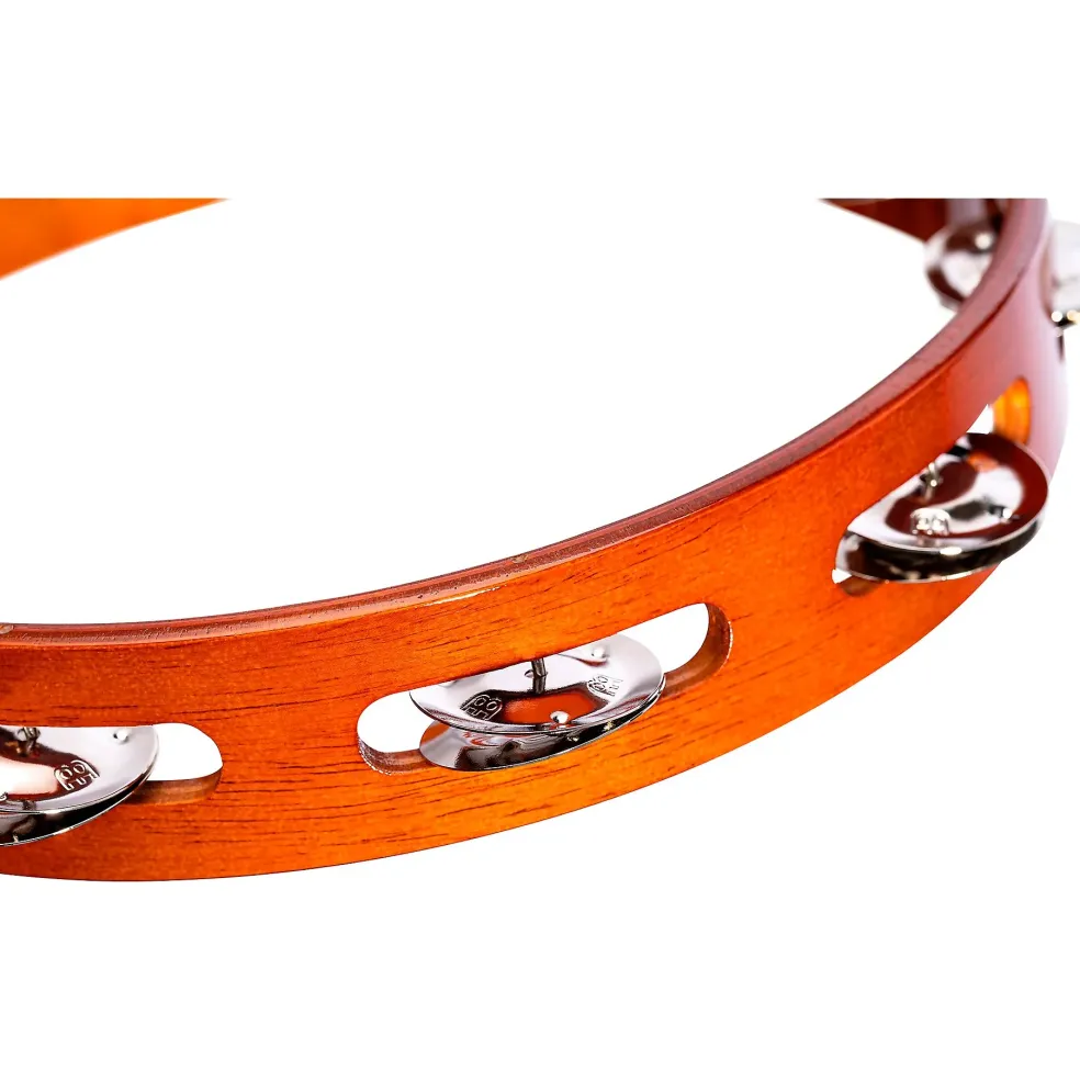 MEINL Wood Tambourine One Row Steel Jingles