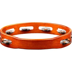 MEINL Wood Tambourine One Row Steel Jingles
