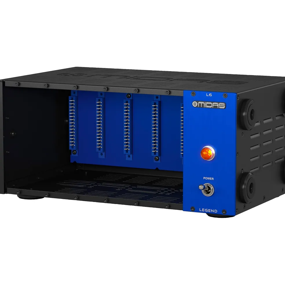 Midas 500 Series Portable Chassis for 6 Modules with Advanced Audio Routing and Rackmount Kit