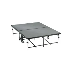 Midwest Folding Products 6' Deep X 8' Wide Mobile Stage 8 Inch High Hardboard Deck