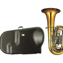 Miraphone 186-4U Series 4-Valve Yellow Brass BBb Tuba with Hard Case