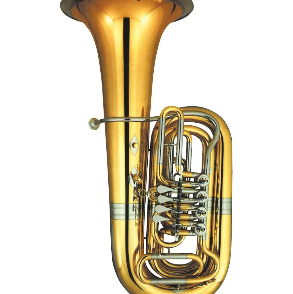 Miraphone 186-4U Series 4-Valve Yellow Brass BBb Tuba with Hard Case