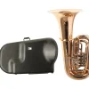Miraphone 186-4U Series 4-Valve Gold Brass BBb Tuba with Hard Case
