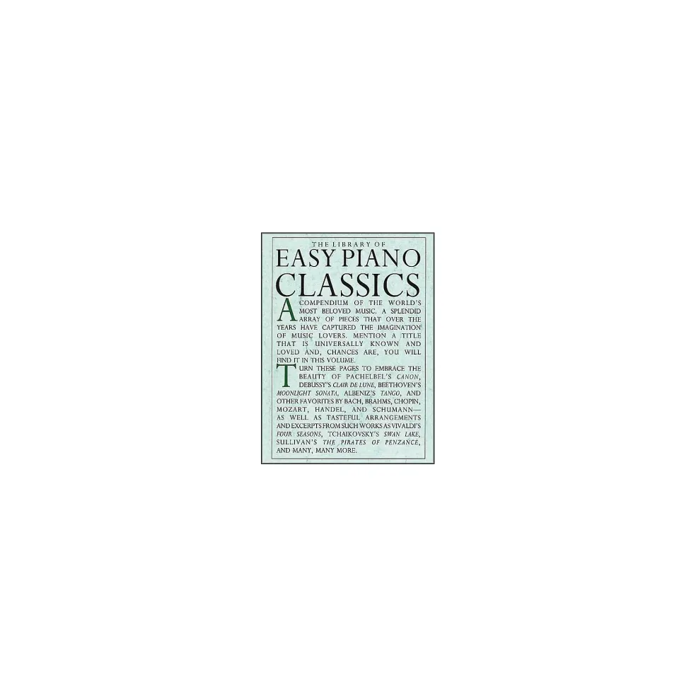 Music Sales The Library Of Easy Piano Classics