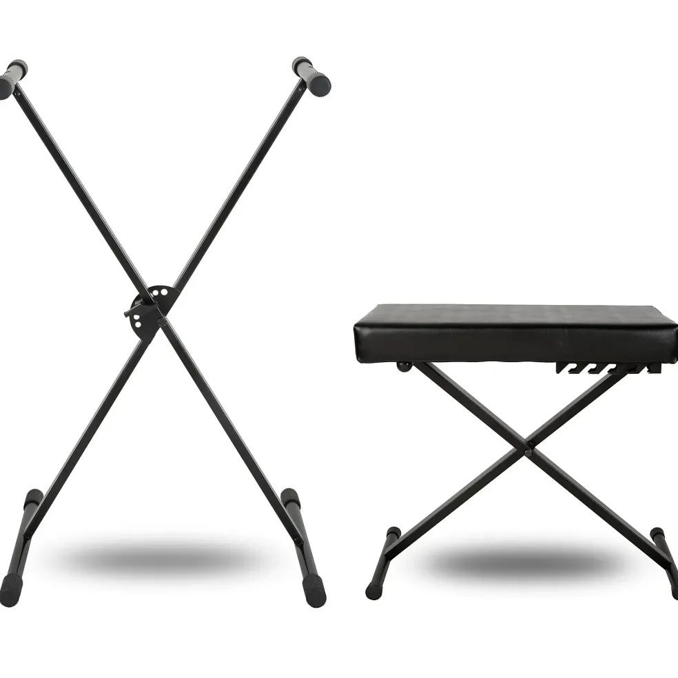 Musician's Gear KBX1 Keyboard Stand and Padded Piano Bench