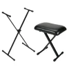 Musician's Gear Padded Keyboard Bench With Single-Braced Stand Combo