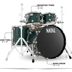 Natal Drums Cafe Racer US Fusion 22 4-Piece Shell Pack With 22
