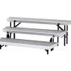 National Public Seating TransPort Tapered Choral Riser 3-Level Grey Carpet