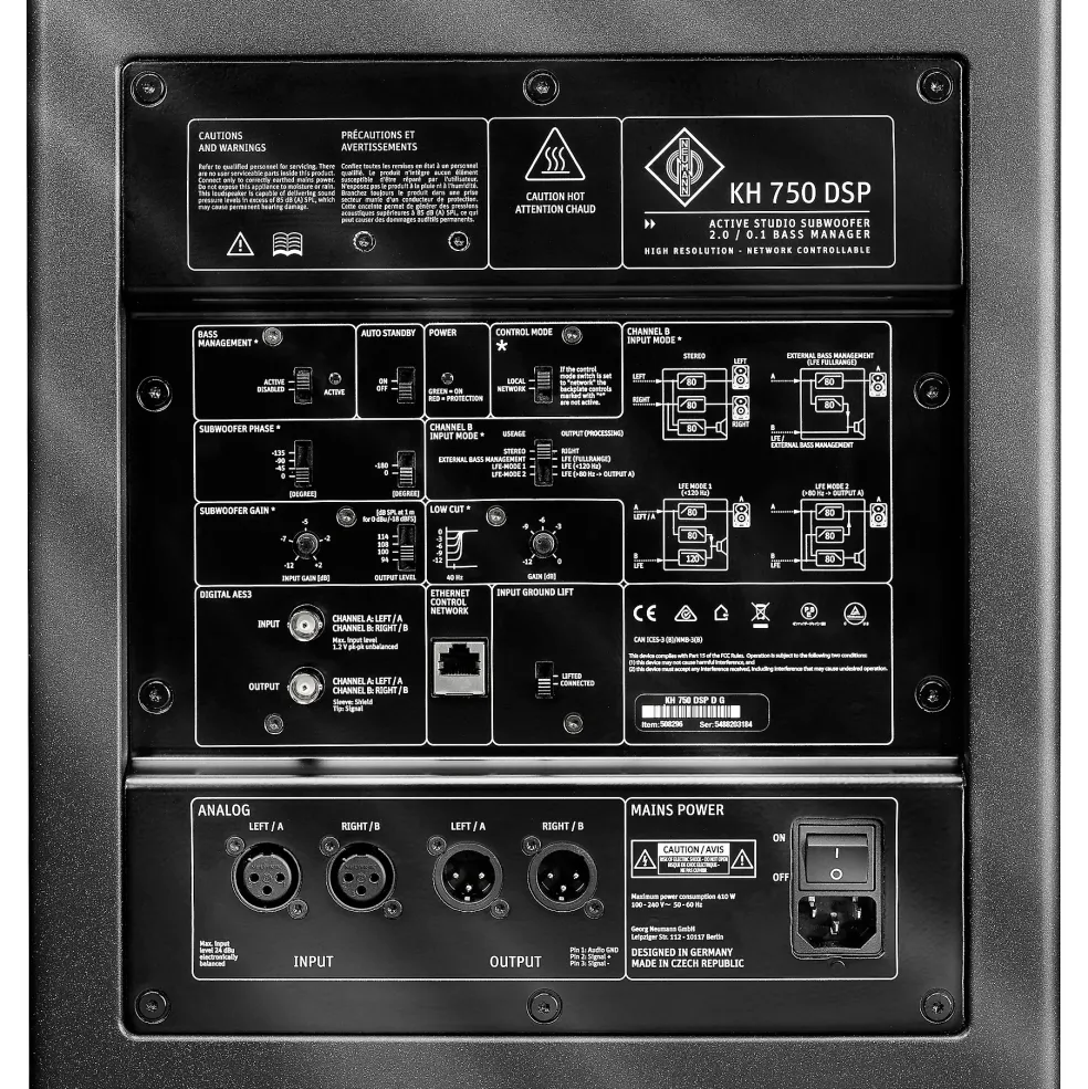 Neumann KH 750 DSP 10" Powered Studio Subwoofer (Each)